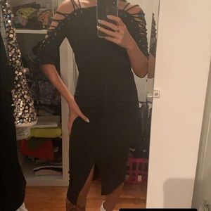 Lavish Alice Lace Up Sleeve Dress